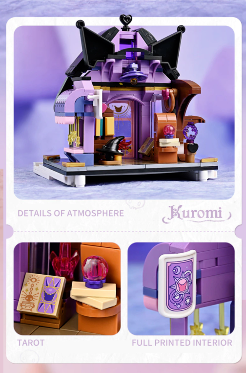 Official Sanrio City Streets Kuromi Hello Kitty Building Block Sets DIY NEW