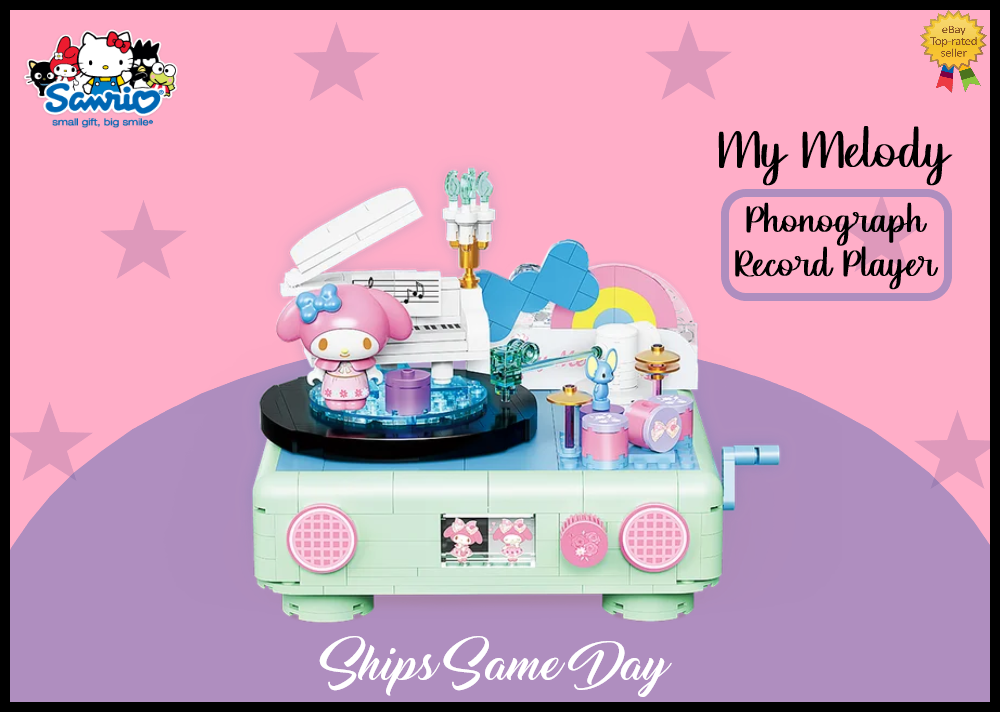 β
Official Sanrio My Melody Record Player Building Blocks Set Creative Fun NEW