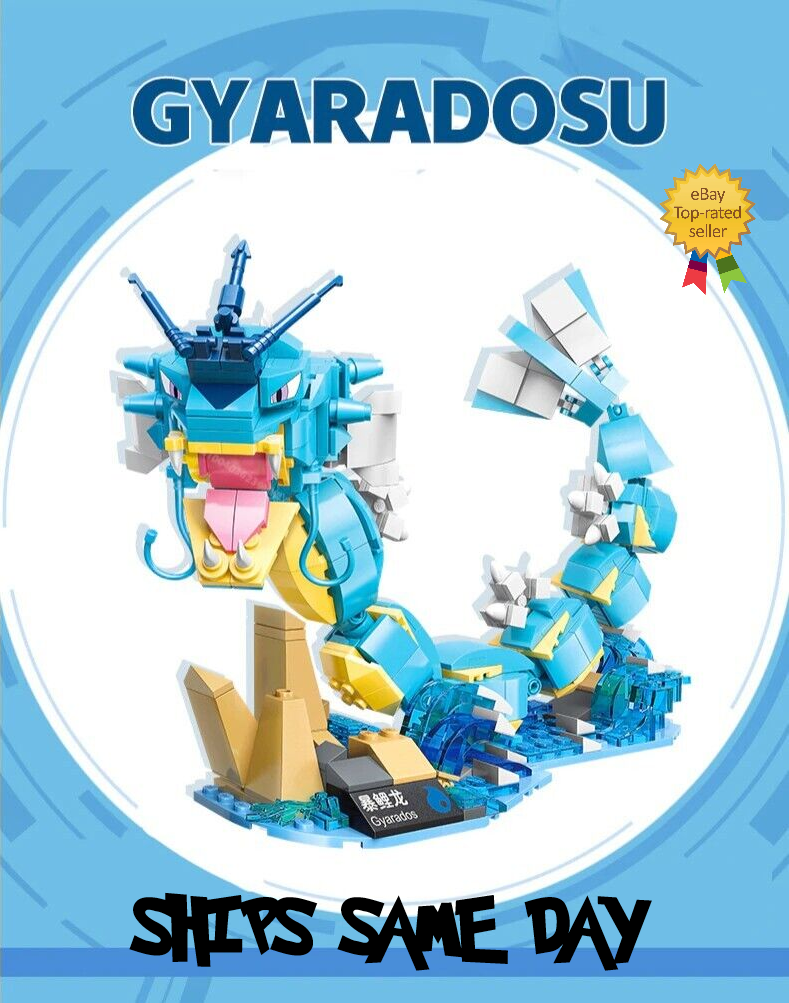 ✅ Official Pokémon Gyarados Building Blocks Set 481pcs Creative DIY Fun Toy NEW