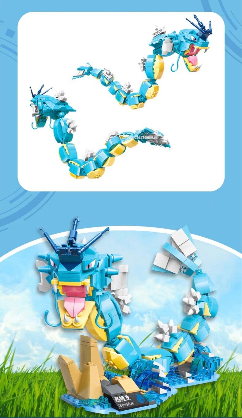 ✅ Official Pokémon Gyarados Building Blocks Set 481pcs Creative DIY Fun Toy NEW