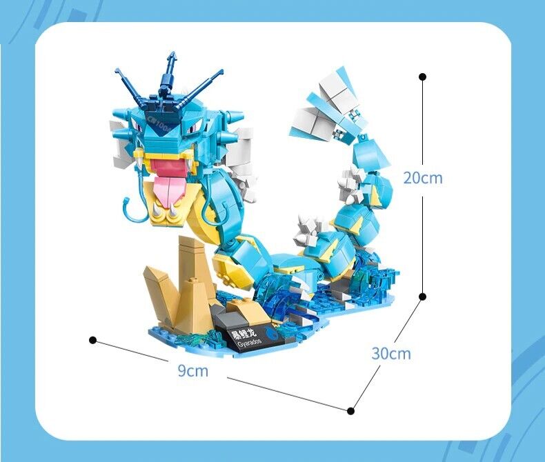 ✅ Official Pokémon Gyarados Building Blocks Set 481pcs Creative DIY Fun Toy NEW