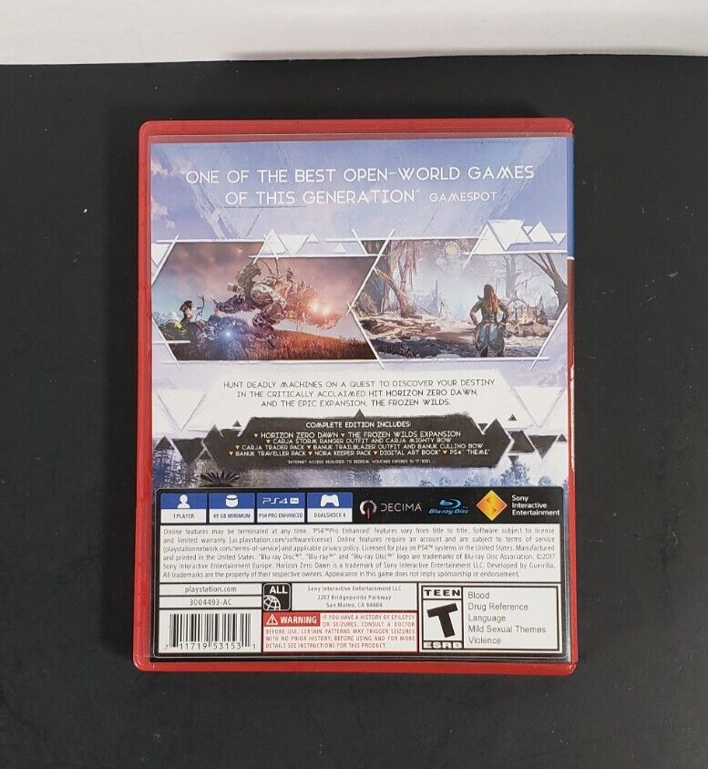 Horizon Zero Dawn Complete Edition PlayStation 4 Greatest Hits Game PREOWNED