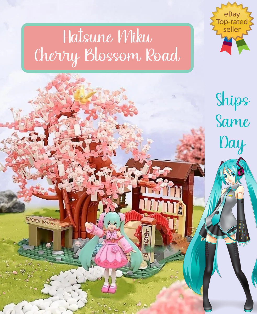 šø Official Hatsune Miku LARGE Cherry Blossom Building Blocks Set Creative NEW