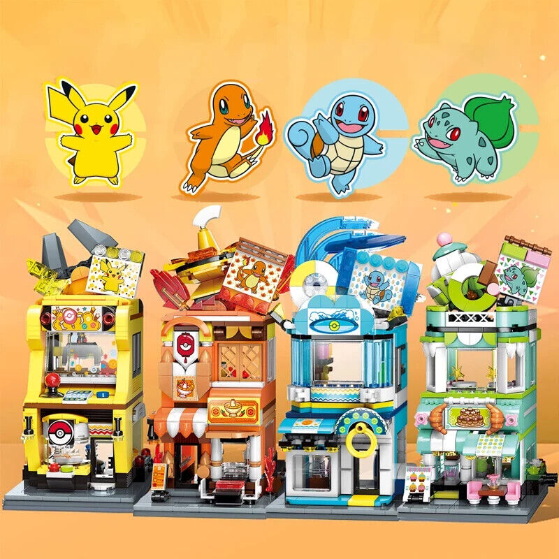 ✅ Official Pokémon Street View Shops Building Block Sets Creative Fun Toy NEW
