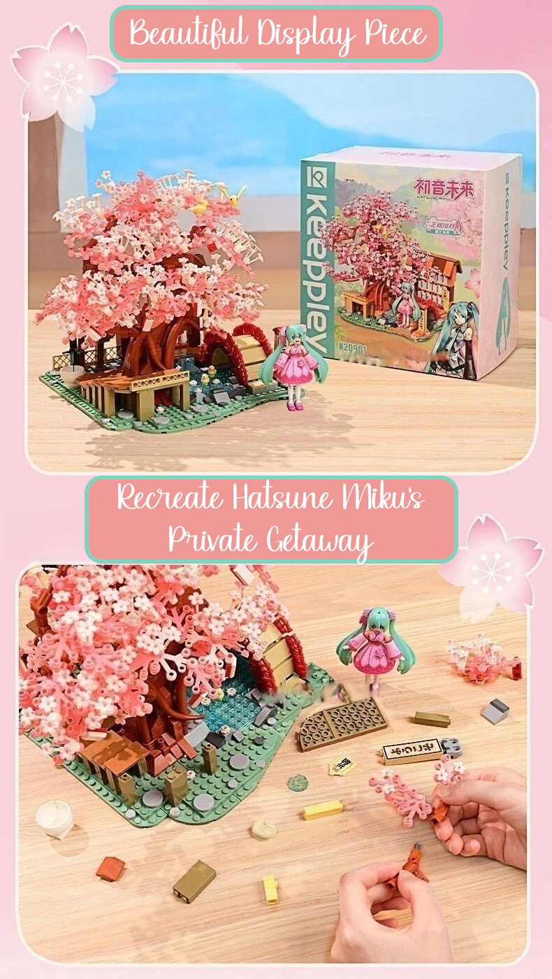 šø Official Hatsune Miku LARGE Cherry Blossom Building Blocks Set Creative NEW