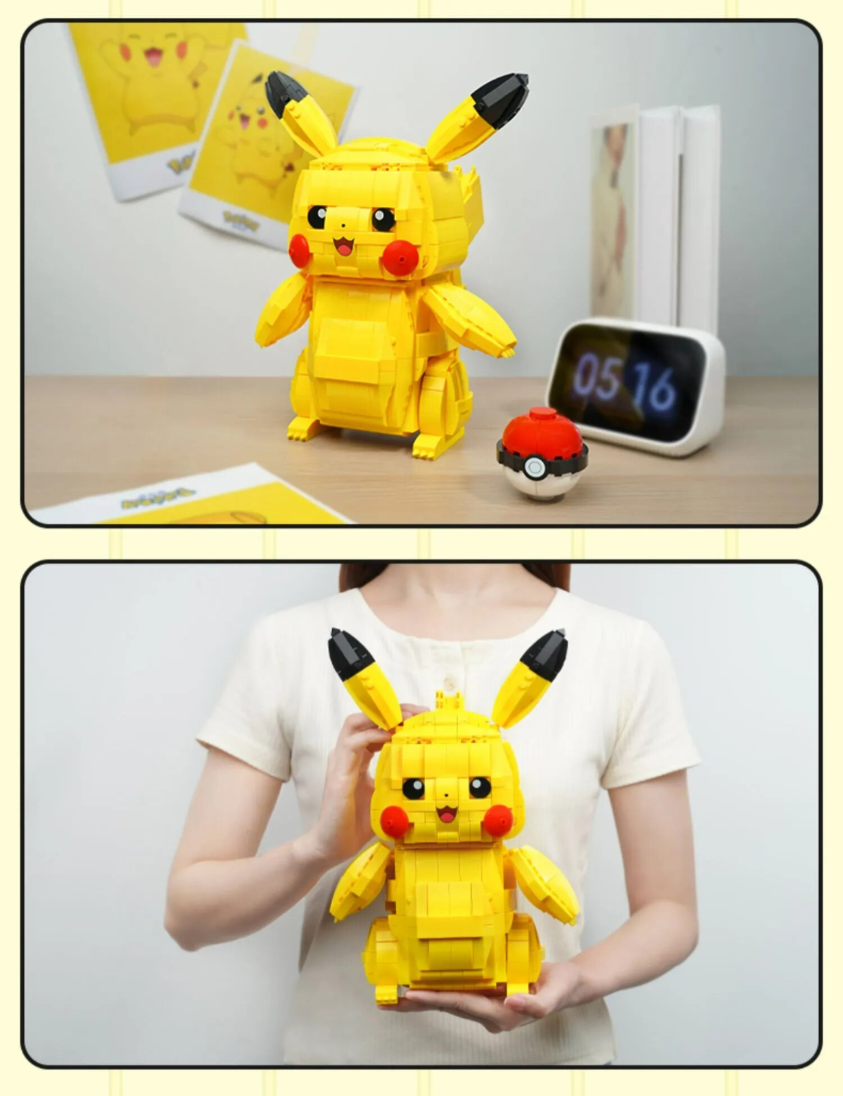 ✅ Official Pokémon LARGE 12" Pikachu Building Blocks Set 911Pcs Creative Toy NEW
