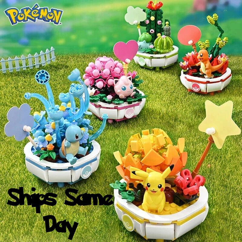✅ Official Pokémon Succulent Sweet Plants Building Block Sets Creative Fun NEW