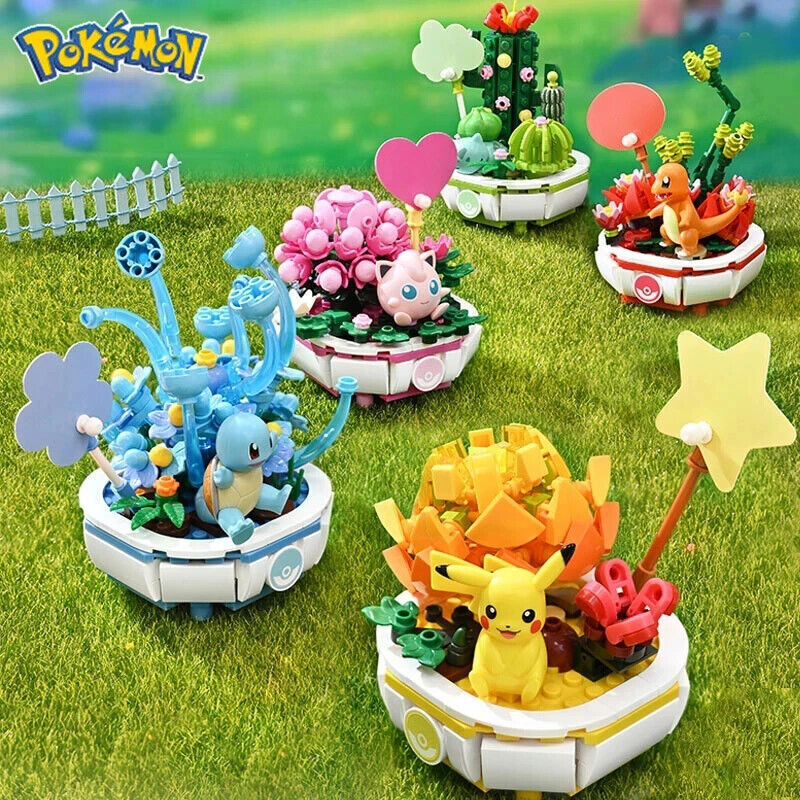 ✅ Official Pokémon Succulent Sweet Plants Building Block Sets Creative Fun NEW