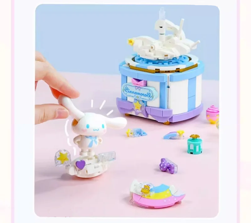 Official Sanrio Characters Music Boxes Building Block Sets Creative DIY Fun NEW
