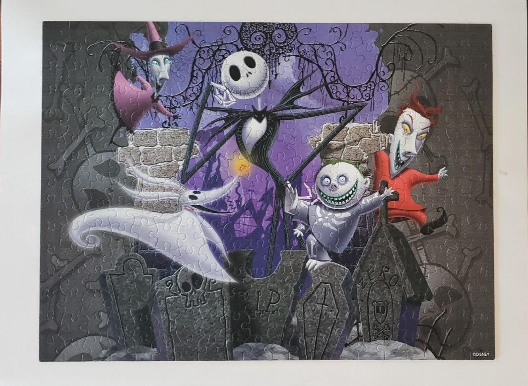 Nightmare Before Christmas Antics Oversized 300 Piece Jigsaw Puzzle COMPLETED