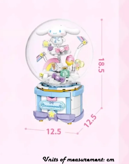Official Sanrio Characters Music Boxes Building Block Sets Creative DIY Fun NEW
