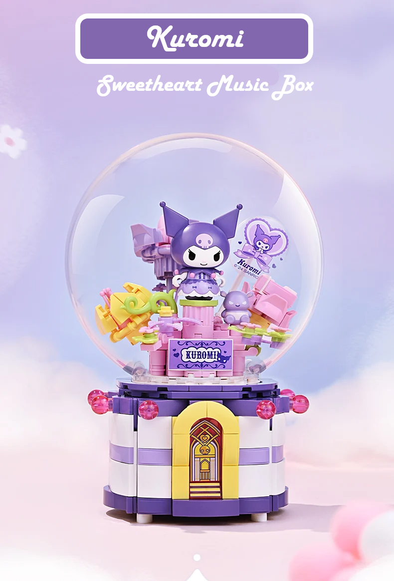 Official Sanrio Characters Music Boxes Building Block Sets Creative DIY Fun NEW