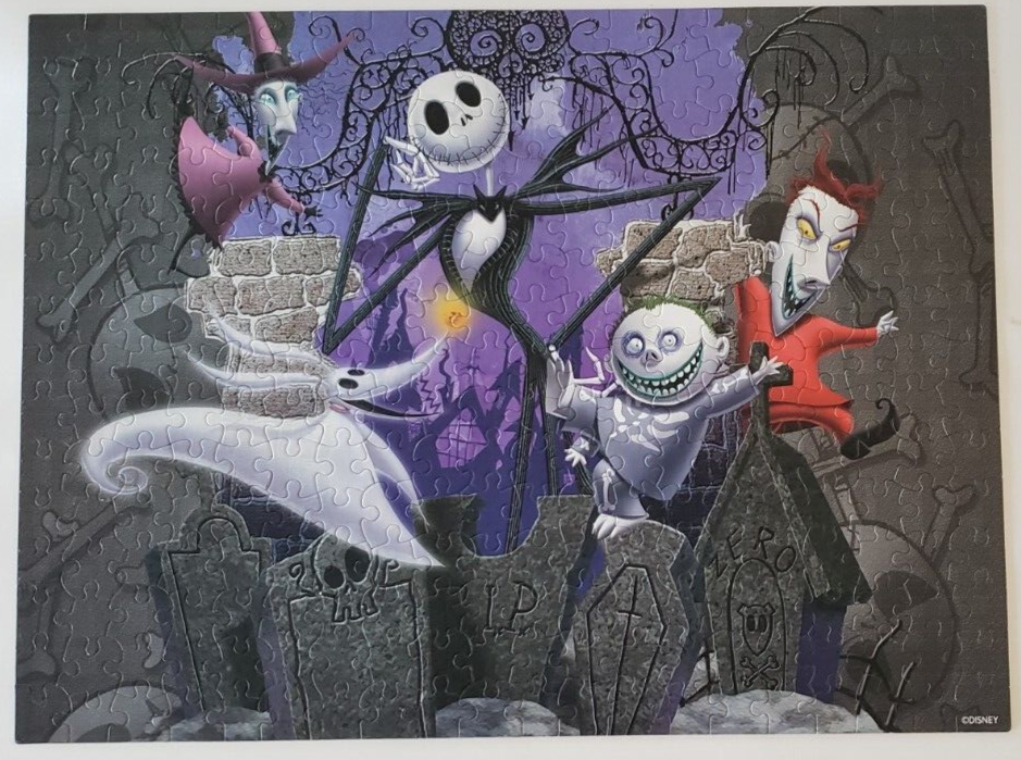 Nightmare Before Christmas Antics Oversized 300 Piece Jigsaw Puzzle COMPLETED