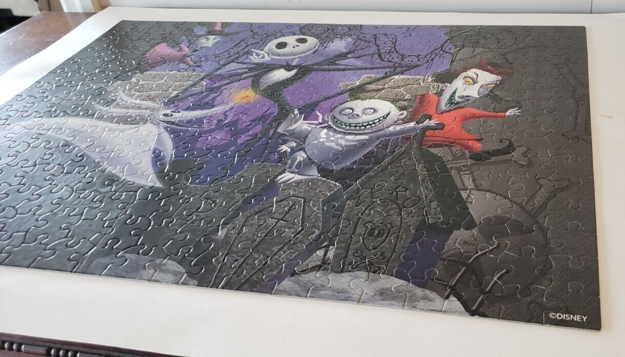 Nightmare Before Christmas Antics Oversized 300 Piece Jigsaw Puzzle COMPLETED