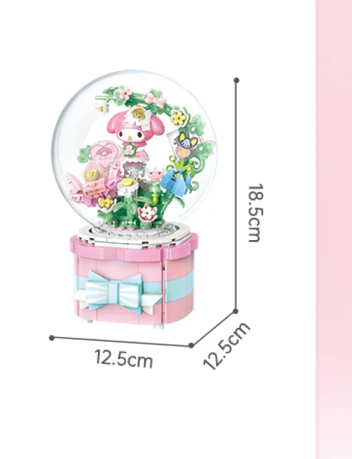 Official Sanrio Characters Music Boxes Building Block Sets Creative DIY Fun NEW