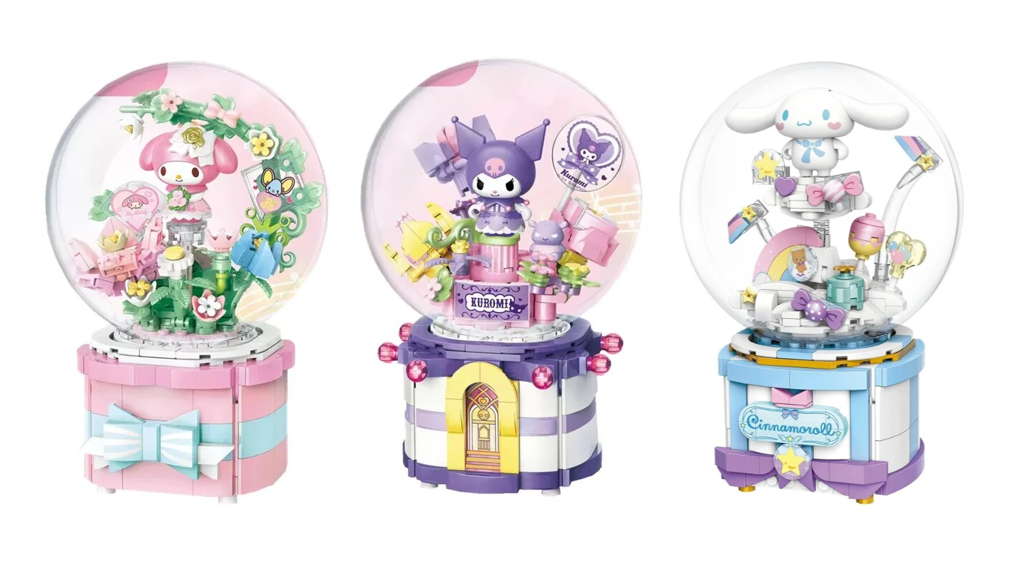Official Sanrio Characters Music Boxes Building Block Sets Creative DIY Fun NEW