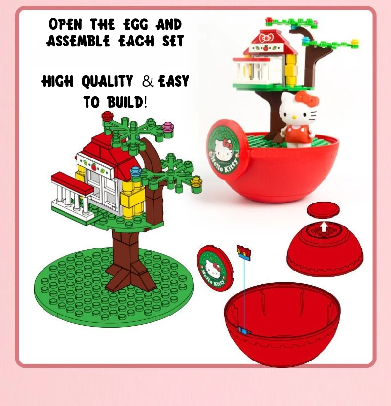 ā
Official Sanrio Characters 4 Seasons Big Twist Eggs Building Block Sets Toy