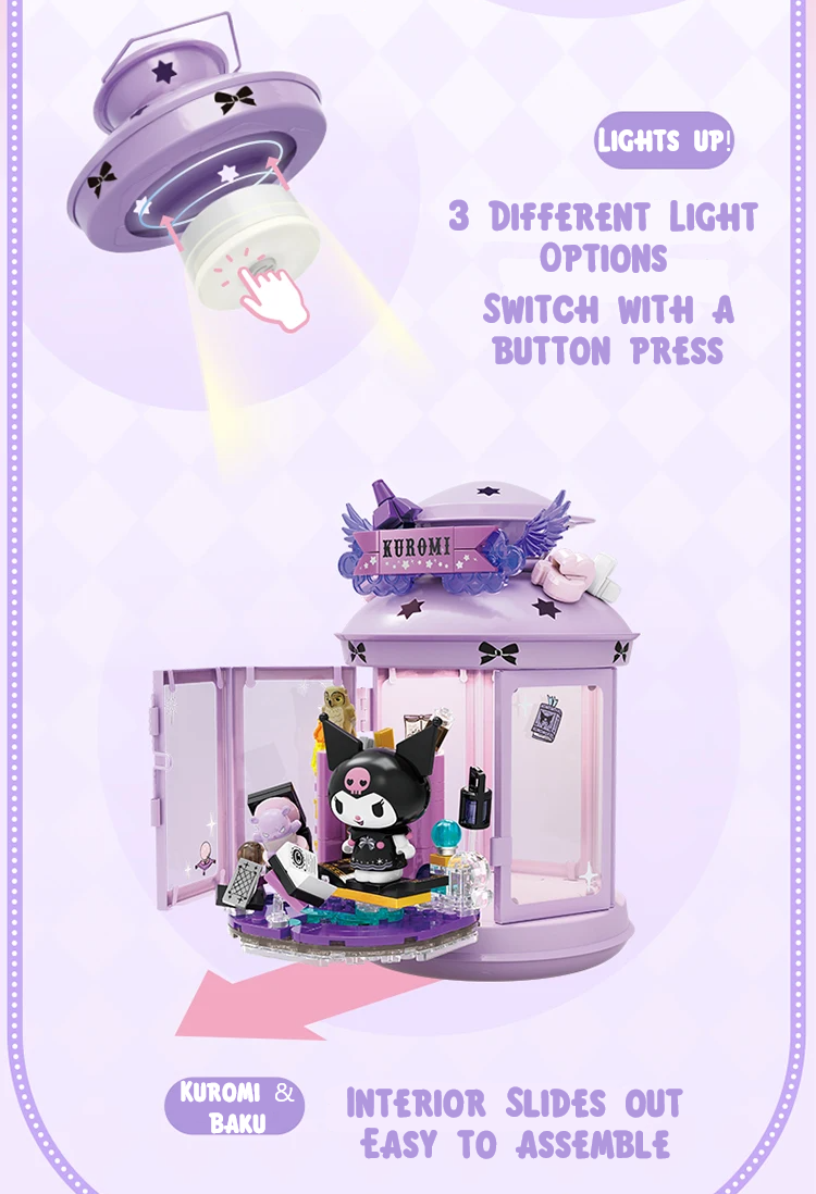 ā
Official Sanrio Characters Lantern Night Lights Building Block Sets Toy NEW