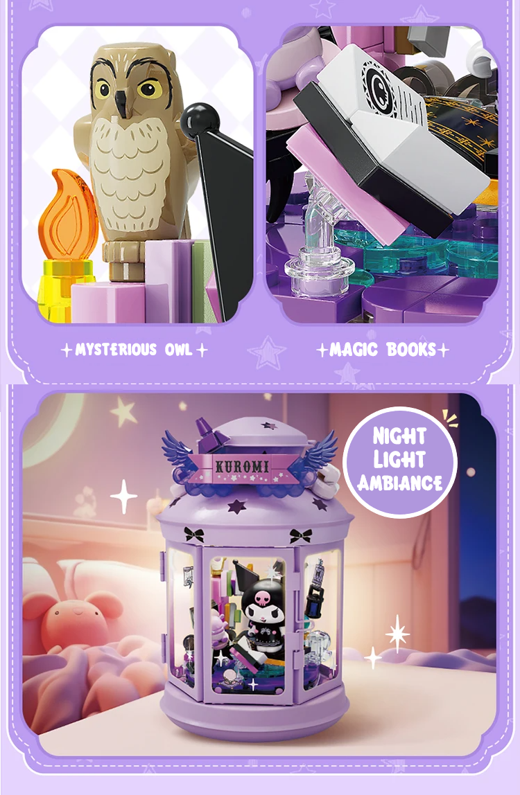ā
Official Sanrio Characters Lantern Night Lights Building Block Sets Toy NEW