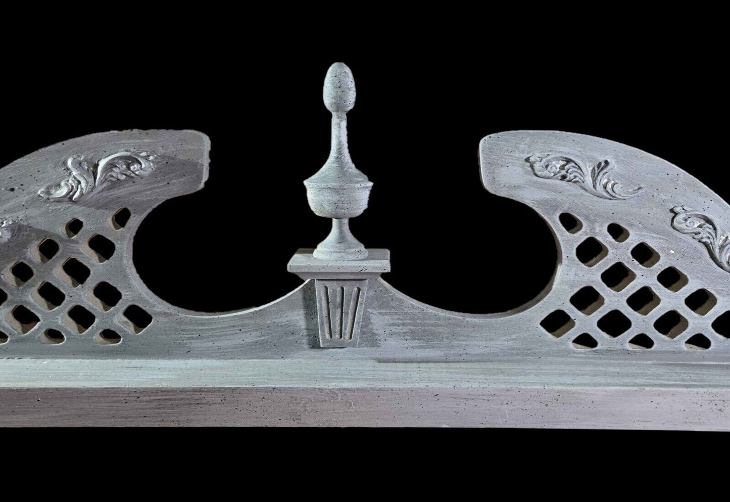 Victorian Scrolled Wall Shelf Hand Crafted 52" Long Distressed Finish Home Decor