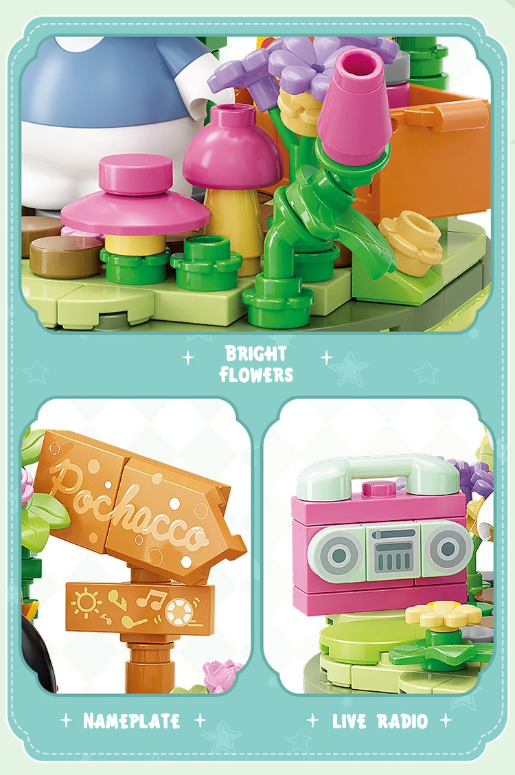 ā
Official Sanrio Characters Lantern Night Lights Building Block Sets Toy NEW
