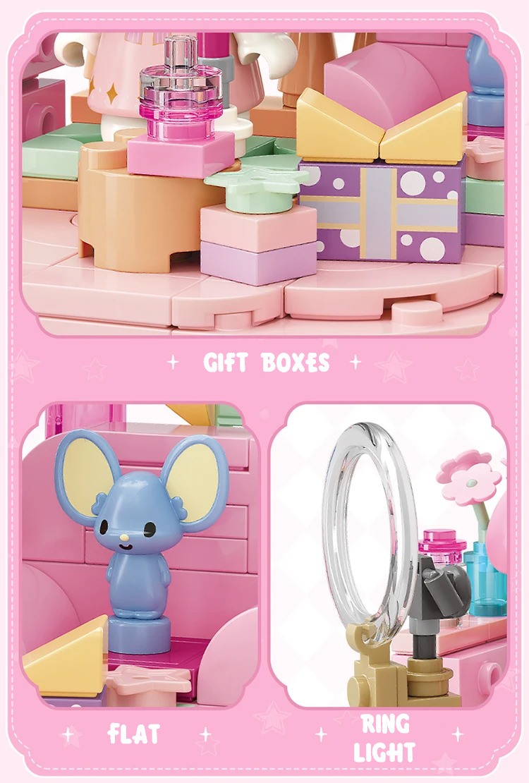 ā
Official Sanrio Characters Lantern Night Lights Building Block Sets Toy NEW