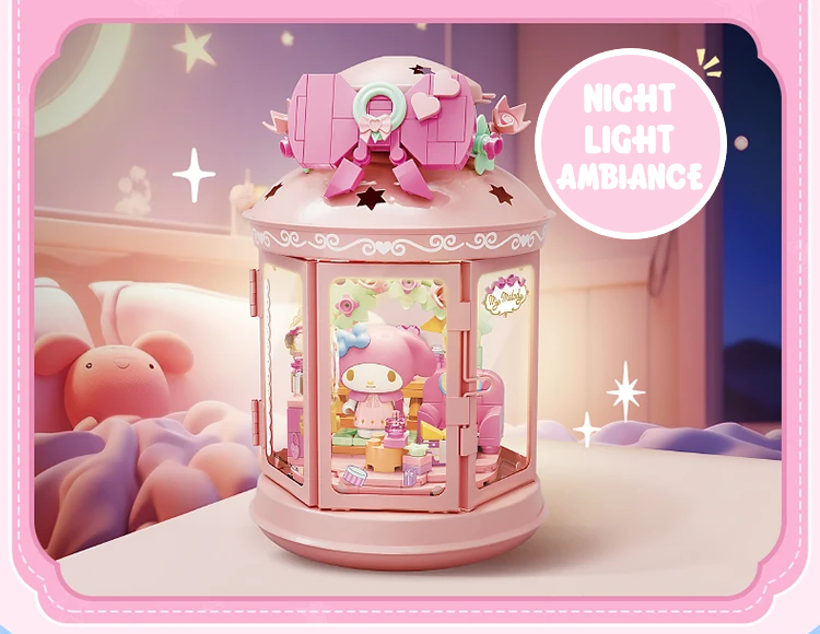 ā
Official Sanrio Characters Lantern Night Lights Building Block Sets Toy NEW