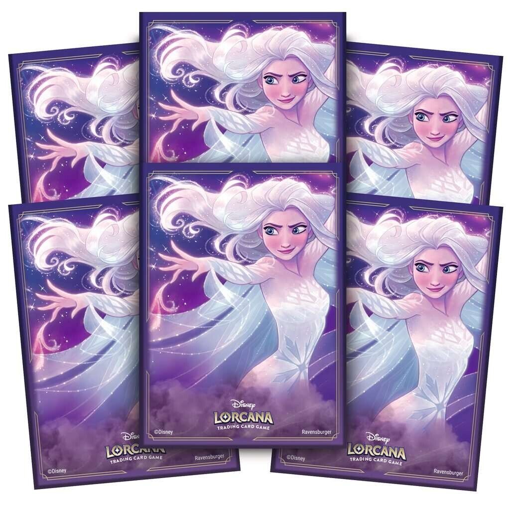✅ Disney Lorcana TCG The First Chapter 3 Pack Card Sleeves Elsa Mickey Hook NEW