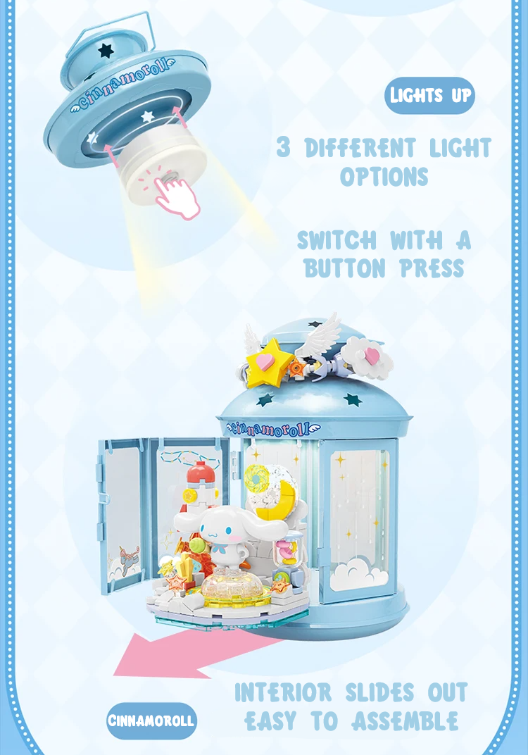ā
Official Sanrio Characters Lantern Night Lights Building Block Sets Toy NEW
