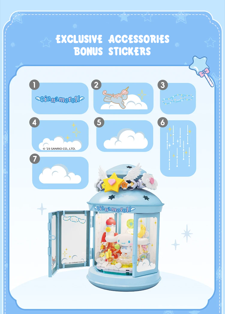 ā
Official Sanrio Characters Lantern Night Lights Building Block Sets Toy NEW