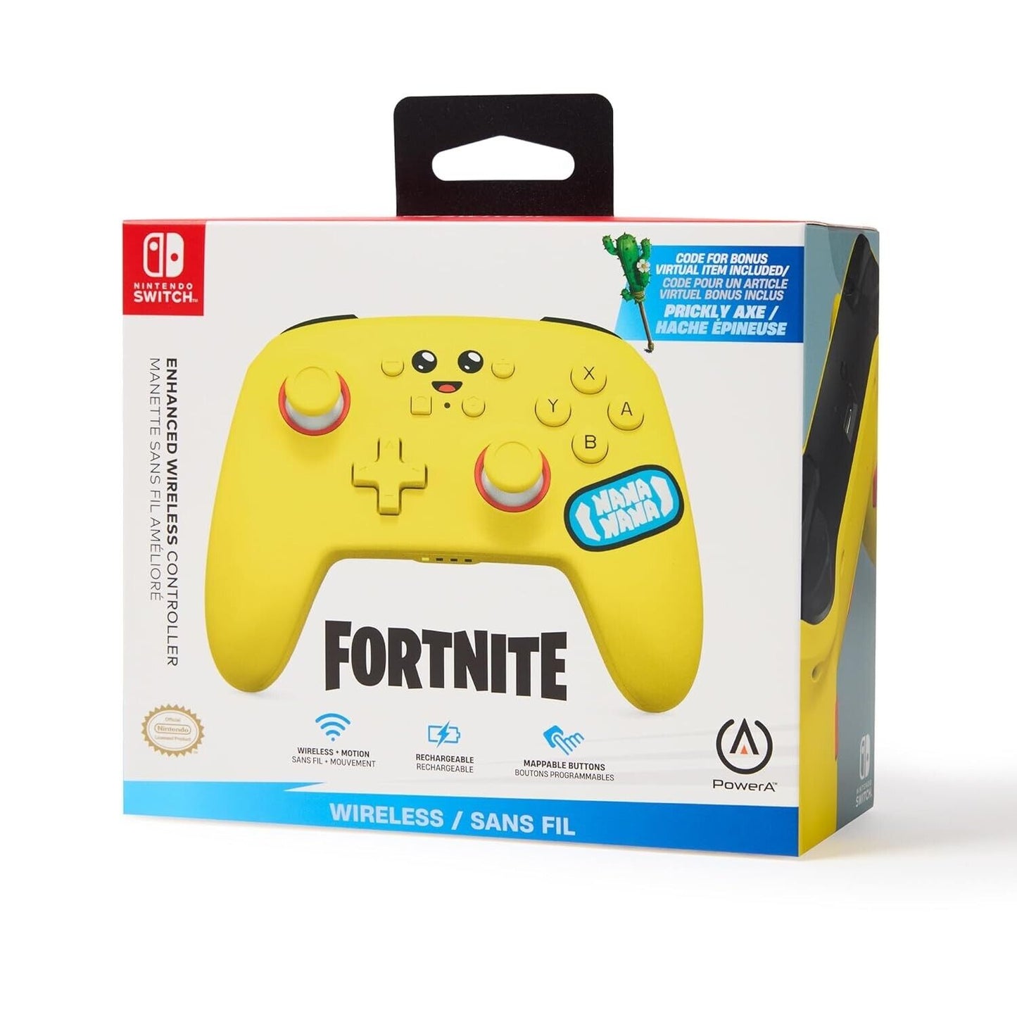 Nintendo Switch Fortnite Peely š PowerA Wireless Controller BONUS Virtual Item