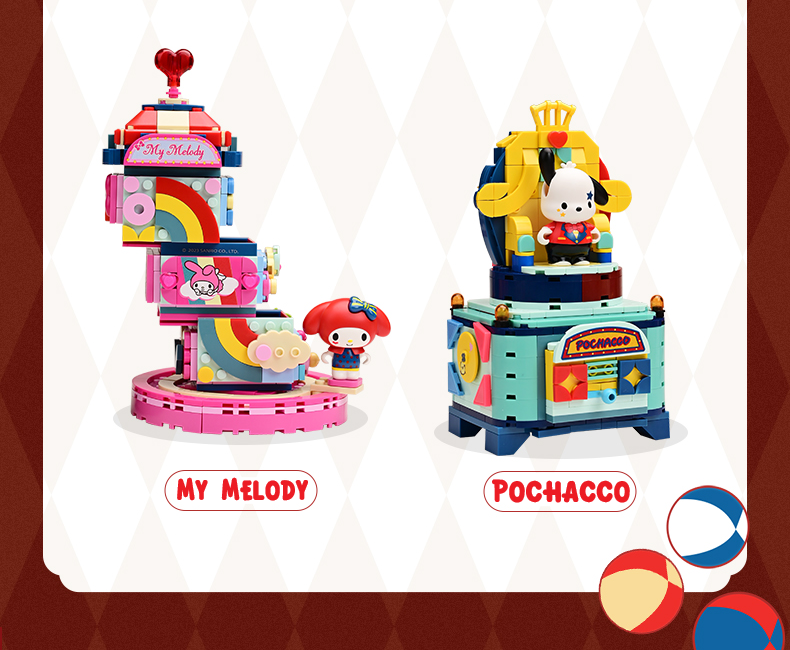 ā
Official Sanrio Characters Carnival Circus Series Building Block Sets Toy NEW