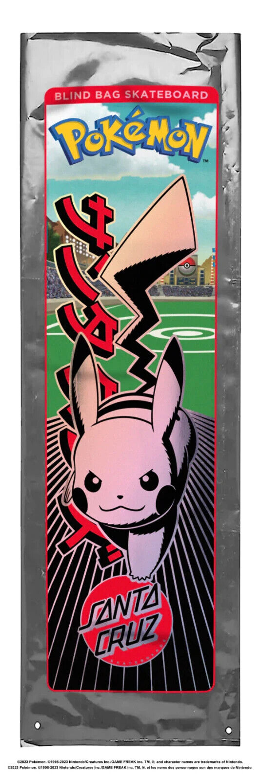 ULTRA RARE Santa Cruz X Pokémon Skateboard Deck 8x31.6 Blind Bag NEW SEALED MINT