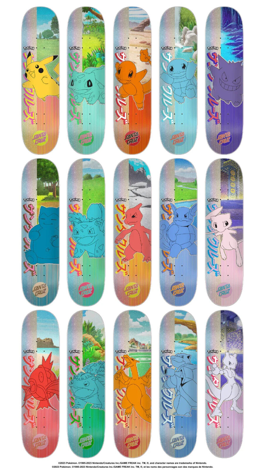 ULTRA RARE Santa Cruz X Pokémon Skateboard Deck 8x31.6 Blind Bag NEW SEALED MINT