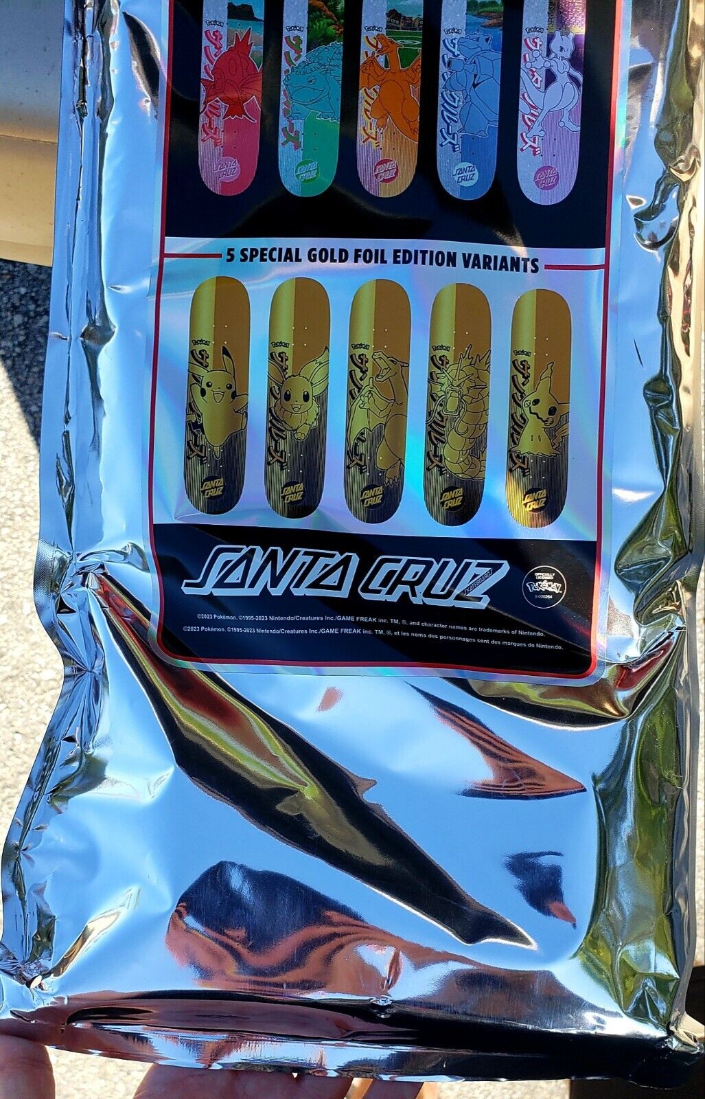 ULTRA RARE Santa Cruz X Pokémon Skateboard Deck 8x31.6 Blind Bag NEW SEALED MINT