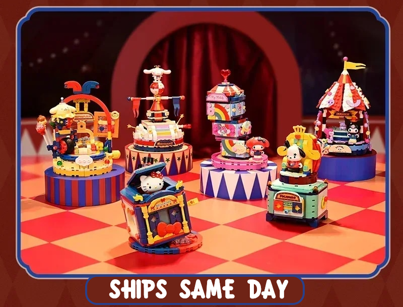 ā
Official Sanrio Characters Carnival Circus Series Building Block Sets Toy NEW
