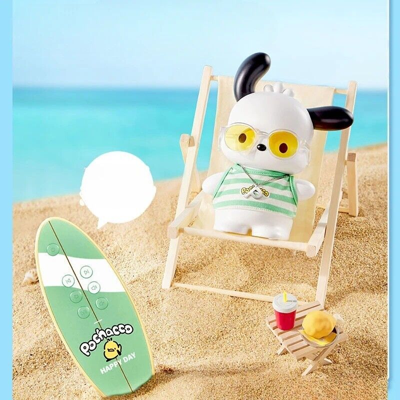 Official Sanrio Pochacco Dog Bluetooth Beach Party Speaker Surfboard Remote NEW