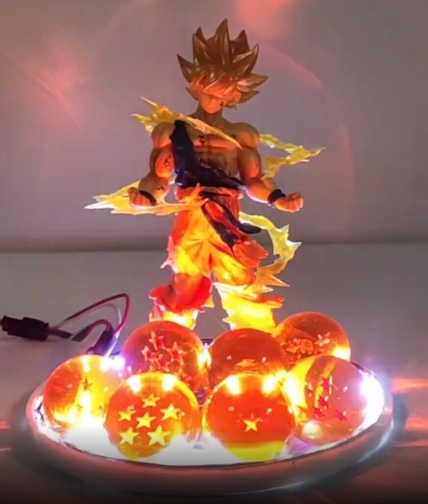 Dragon Ball Z Super Saiyan Goku RGB Lamp/Color Changing/Night Light - BRAND NEW
