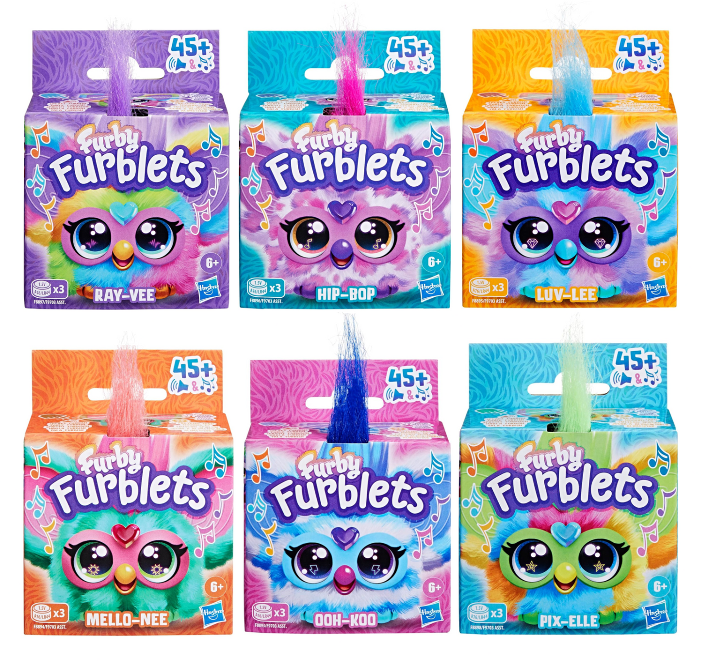 Furby Furblets Mini Friends 6 Choices 45+ Sounds + Music & Furbish Phrases - NEW