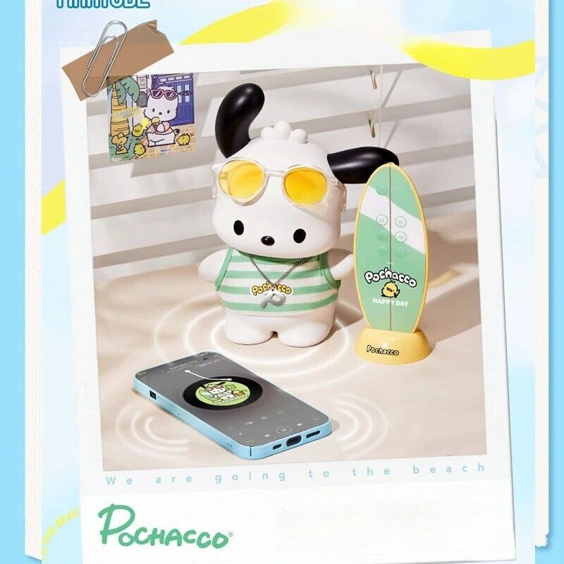 Official Sanrio Pochacco Dog Bluetooth Beach Party Speaker Surfboard Remote NEW