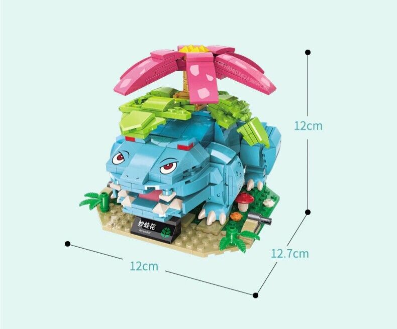 ✅ Official Pokémon Venusaur Building Blocks Set 497Pcs Creative DIY Fun Toy NEW