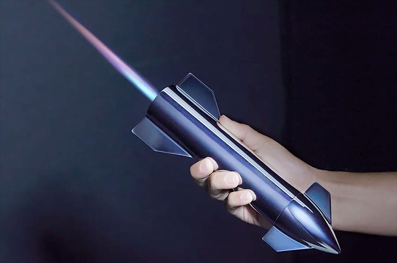 š„Limited Edition Space X STARSHIP Torch 1:200 Scale Adjustable Flame Butane NEW