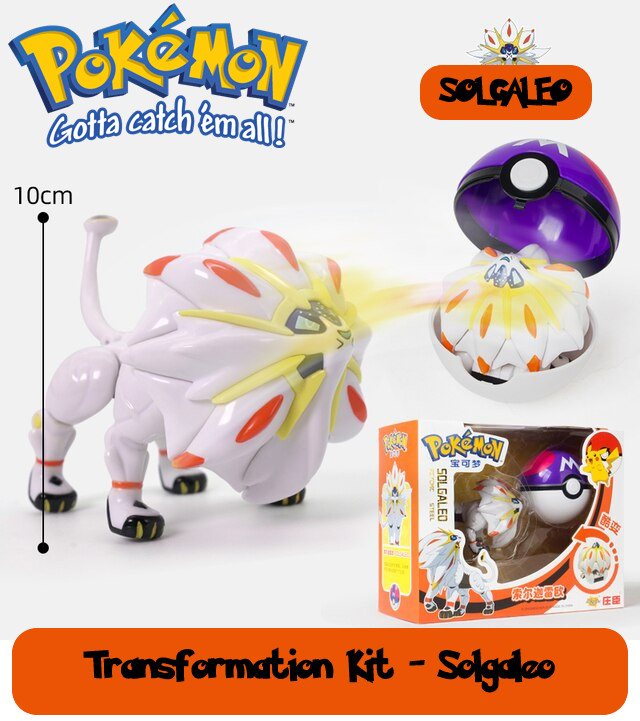 ✅ Official Pokémon Solgaleo Action Figure Transform Pokeball Fun Toy Gift NEW