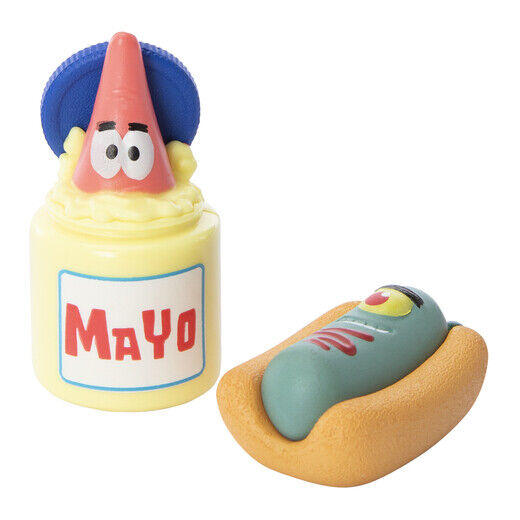Official Nickeloden SpongeBob SquarePants Patrick Krabs 2Pc Foody Figures - NEW