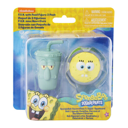 Official Nickeloden SpongeBob SquarePants Patrick Krabs 2Pc Foody Figures - NEW