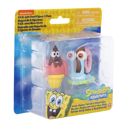 Official Nickeloden SpongeBob SquarePants Patrick Krabs 2Pc Foody Figures - NEW