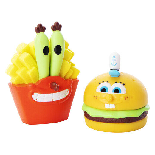 Official Nickeloden SpongeBob SquarePants Patrick Krabs 2Pc Foody Figures - NEW