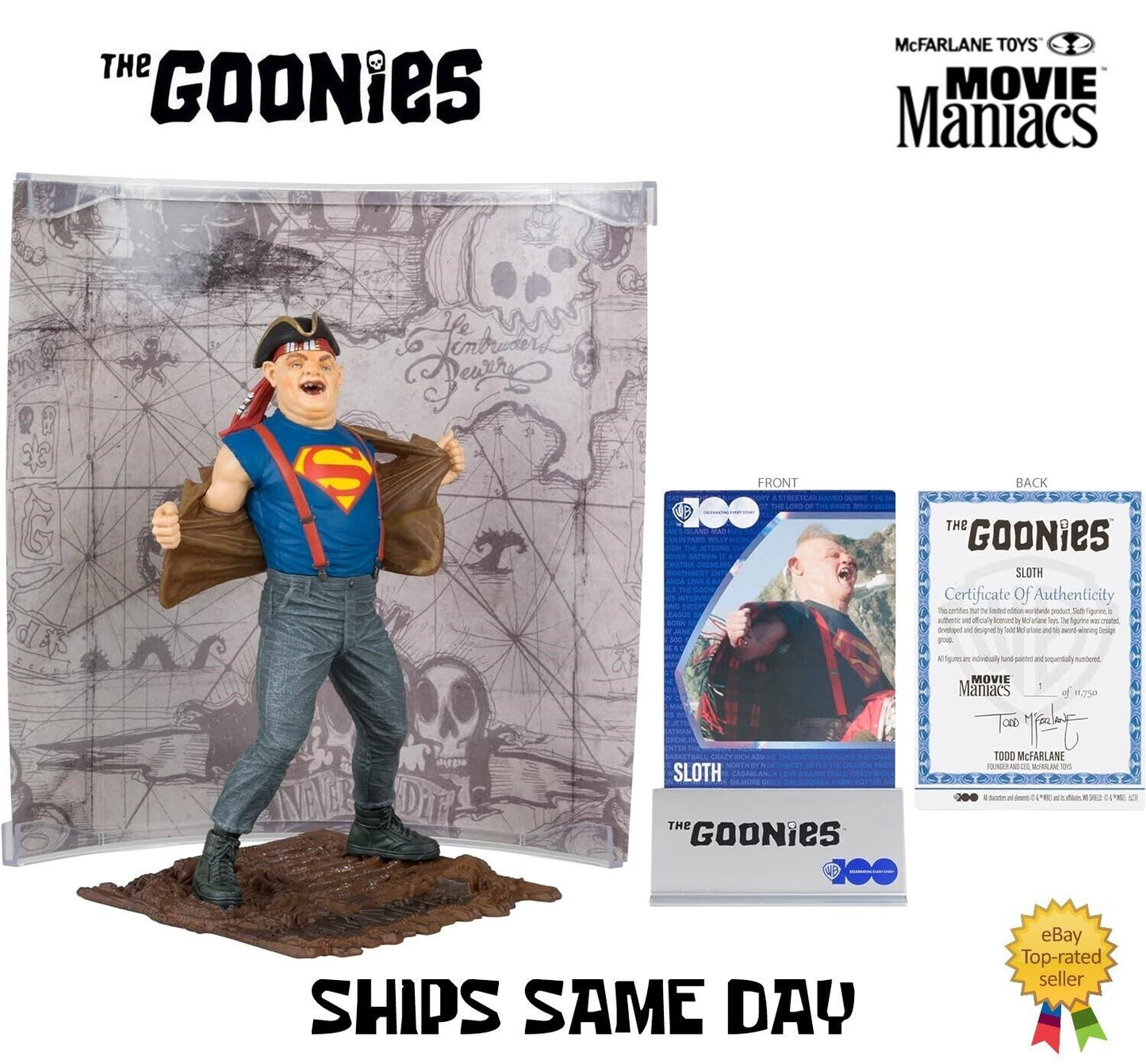 McFarlane Toys Movie Maniacs The Goonies WB 100 LE Sloth 🦥 6" Posed Figure NEW