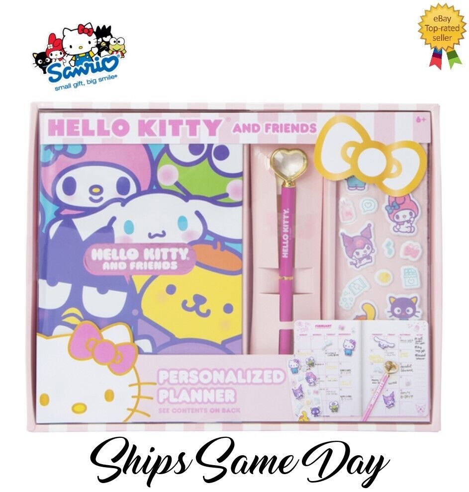 Official Sanrio Hello Kitty & Friends Personalized Planner Set Pen & Decals NEW