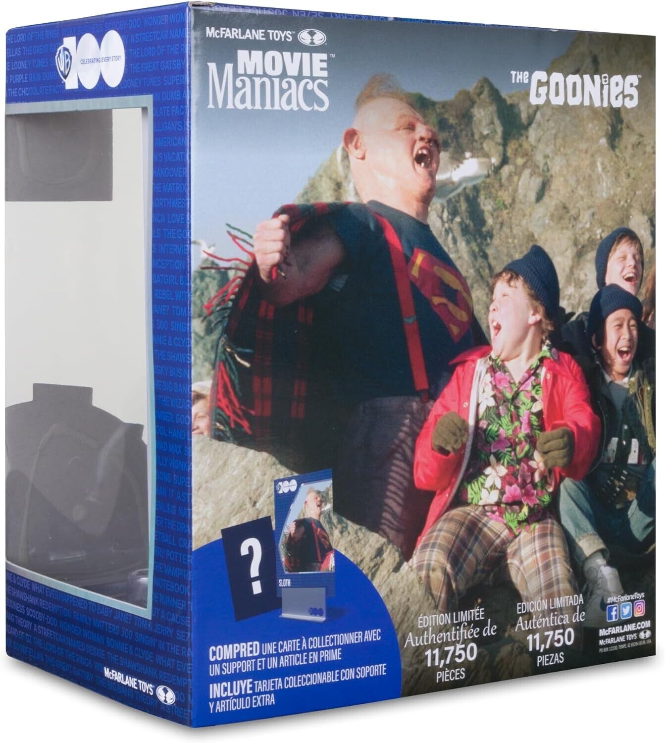McFarlane Toys Movie Maniacs The Goonies WB 100 LE Sloth 🦥 6" Posed Figure NEW